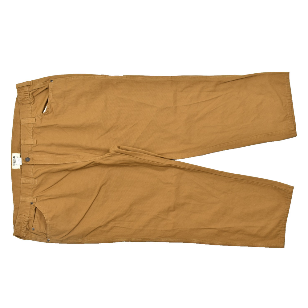 Duke Haband Mens Classic Fit Carpenter Canvas Work Pants Brown Size 44x28